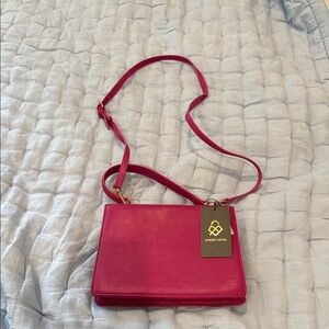 Street Level Pink Crossbody Bag with Adjustable Strap